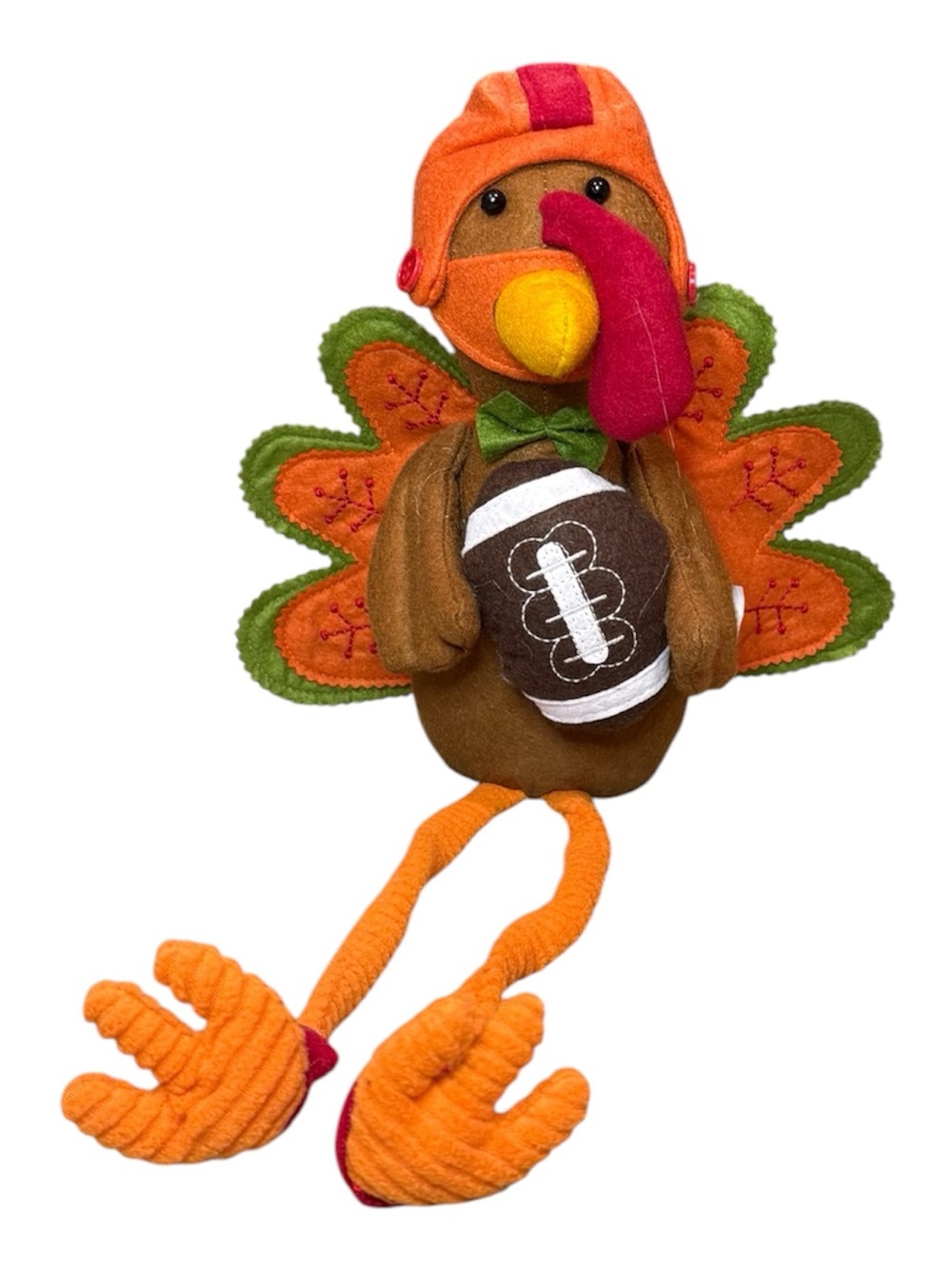 Thanksgiving Football Turkey Felt Plush Shelf Sitter Fall Decor